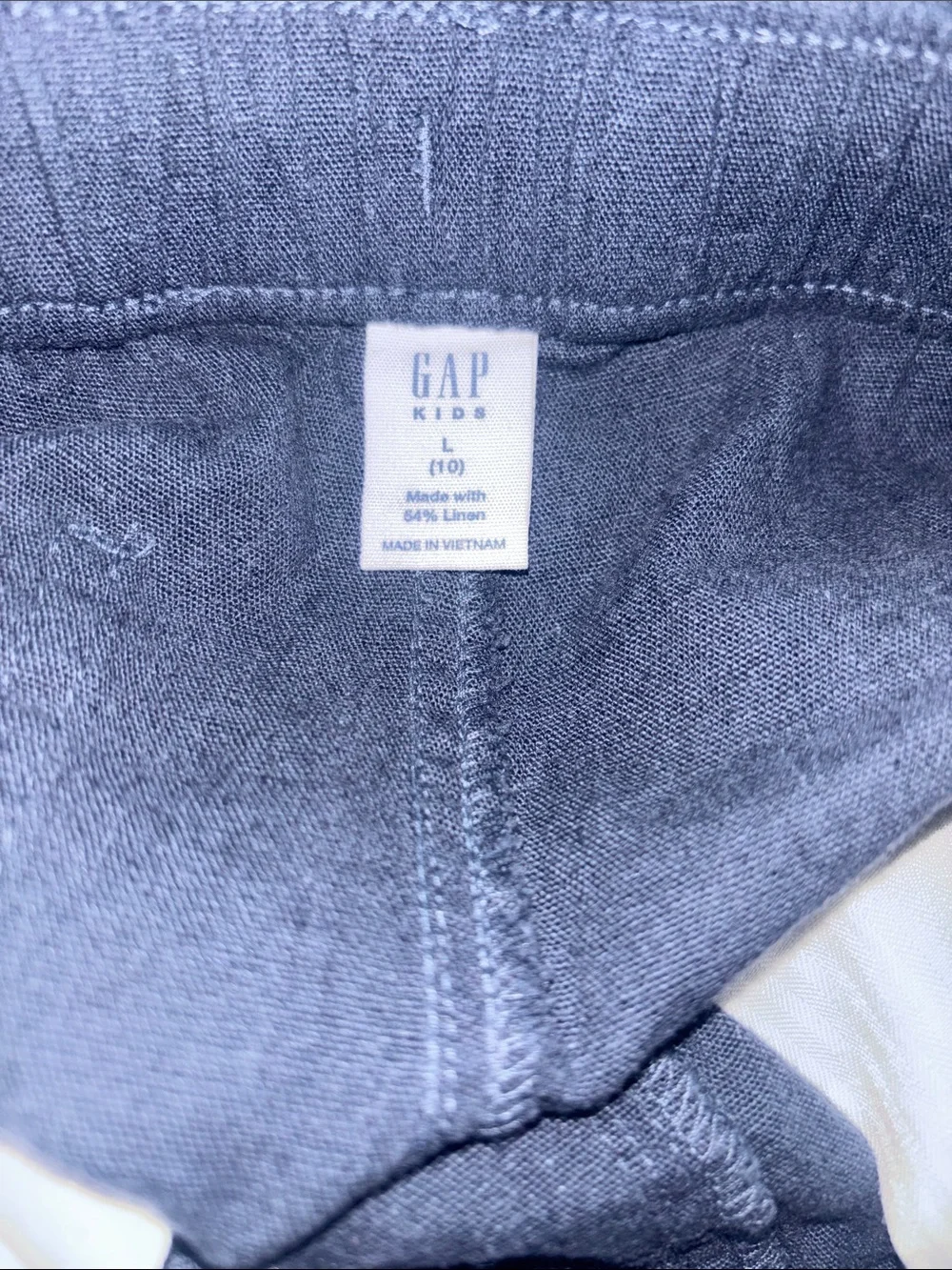 Gap Kids Linen Cargo Pants Navy
